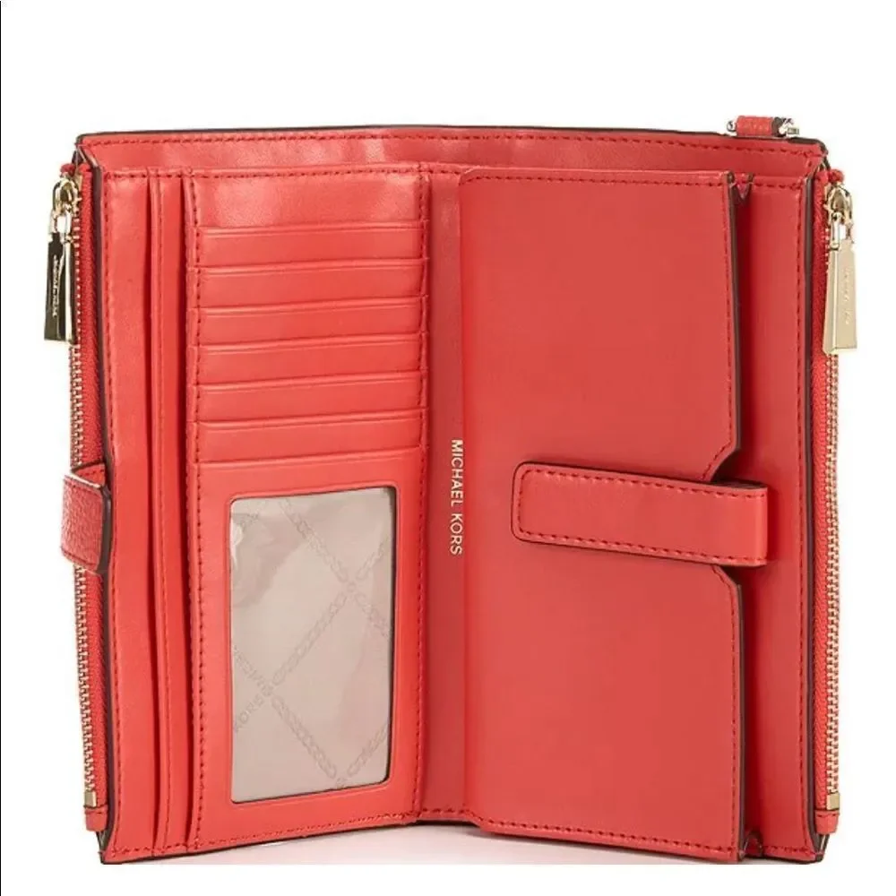 Michael Kors double zipper wristlet / wallet
